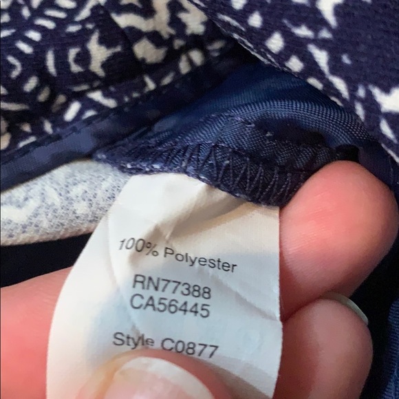 J Crew navy and white cropped pants sz 4 - Picture 5 of 7